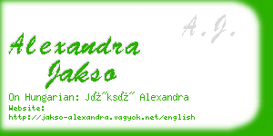 alexandra jakso business card